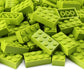 Feleph 100Pcs 2X4 Bricks Lime Pieces Parts Classic Building Kit Creative Play Set Blocks Toy Accessories Basic Compatible With 3001 Major Brands
