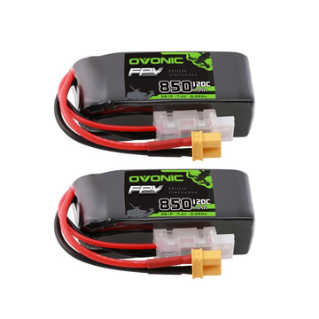 OVONIC 2S 850mAh Lipo Battery 7.4V 120C Battery with XT30 Plug for RC Car Truck RC Vehicles Boat Drone RC Airplane Quadcopter He