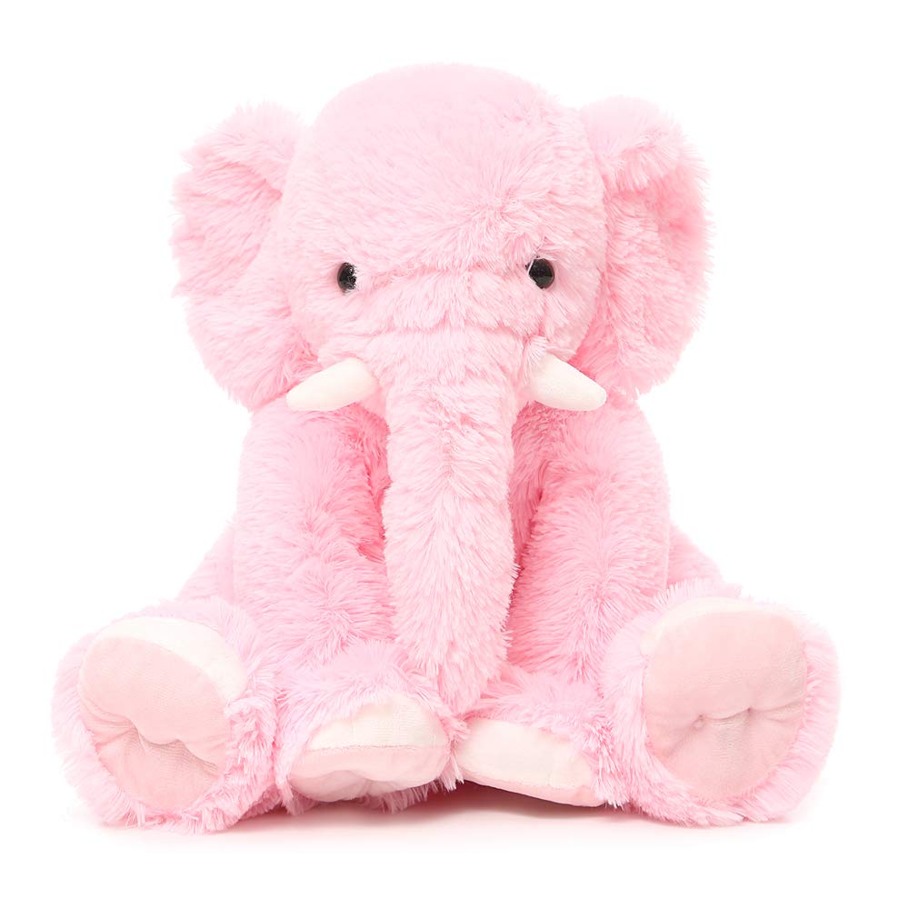 MorisMos Large Elephant Stuffed Animal  19.6inch Soft Stuffed Elephant Plush Companion Gifts for Girls Boys  Pink