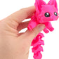 Cute Fox Desk Buddy, Articulated 3D Printed Fidget, 7.5 Inches, Authorized Seller (Pixie Pink)