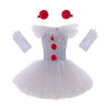 NIVAA Girls Clown Tutu Dress Costume for Role Play Masquerade Photography Clothing S