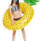 Luxy Float Giant Inflatable Pineapple Pool Float - Large Yellow PVC, Model TY15129815 for Adults & Kids