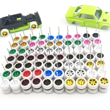 Mixed 10 set 1/64 wheels and tires (10 Mixed White Wheels)