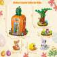 Jarsant Easter Bunny Carrot House Building Set, 2 Rabbits, Chick, Colorful Easter Egg and Basket Toy, Brickheadz Pets Building B