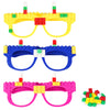 Hooqict 9 Pcs Diy Building Blocks Glasses Building Bricks Party Supplies For Kids Adults Building Block Birthday Party Favors, C