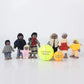 Wooden Black Dollhouse People, 7 Family Figures Miniature Doll House, Wooden Doll House Family Dress-Up Characters Grandpa, Gran