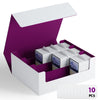 Zlca Card Storage Box For Mtg Ptcg, Commander Deck Box Holds 1800+ Cards, Card Storage Case, Card Organizer For Tcg Sport Cards(White&Purple)