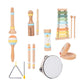 The Style Sutra Baby Musical Instruments Set Wooden Percussion Instruments Toy For Kids Gift 9Pcs