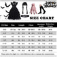 Ruxinrua Black Costume Dress, 4-13 Years Girls Outfits With Accessories Dress Up Set, Family Halloween Cosplay Party (7-8 Years)