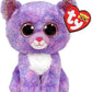 Ty Cassidy Cat Beanie Boo Stuffed Animal, 15cm, Multicoloured, Polyester, Model 2007521