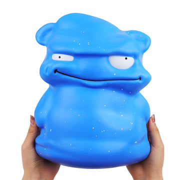 Anboor 9.8 Inch Jumbo Squishies Blue Monster Kawaii Gaint Soft Toy Slow Rising Scented Squishys Stress Relief Kids Toys For Halloween Birthday Gift Party Décor