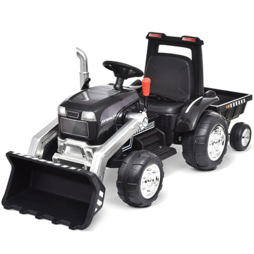 Joywhale 12V Kids Ride on Tractor Electric Excavator Battery Powered Motorized Car for Kids Ages 3-6, with Front Loader, Digging