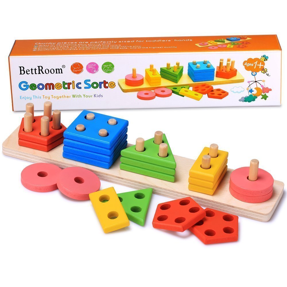 BettRoom Toddler Toys for 1 2 3 4 5 6 Year Old Boys Girls Birthday Gifts Montessori Wooden Educational Toys for Kids Learning Puzzles Shape Sorter Toy