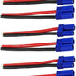 3Pairs EC5 Connectors Male & Female 5.0mm Banana Connector Plug 12 AWG 10cm Soft Silicone Wire Cable for RC Airplane Quadcopter 