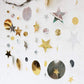 Flairs New York Happy Birthday String Decorations Party Props (Pack Of 1 String Decorations, Silver Gold Glitter Polka Dots And