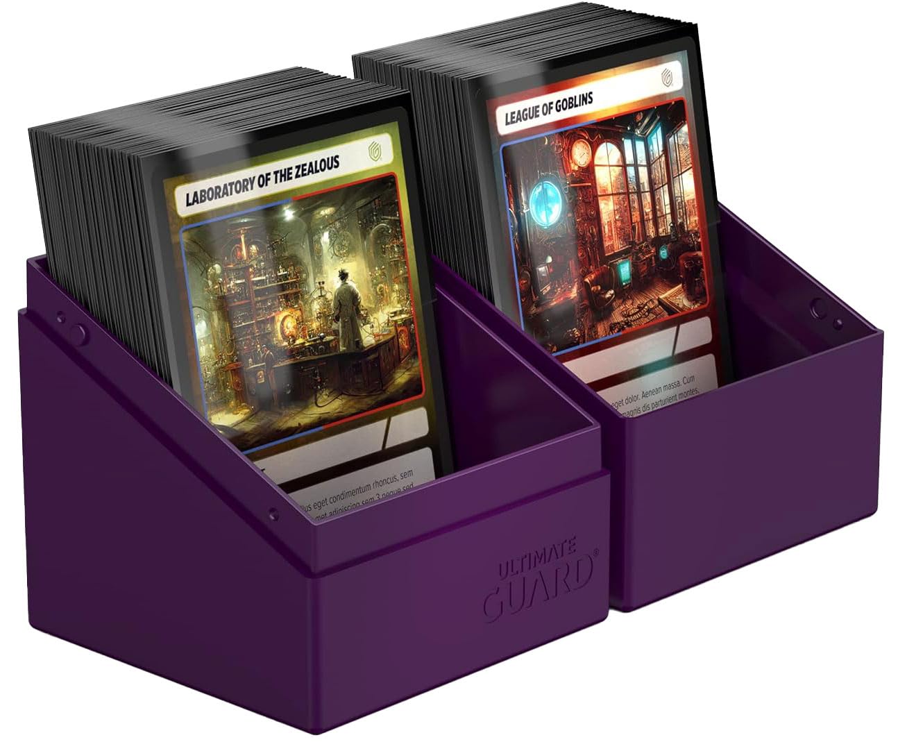 Ultimate Guard Boulder Solid 100+, Deck Case For 100 Double-Sleeved Tcg Cards, Purple, Secure & Durable Storage For Trading Card Games, No Transparency