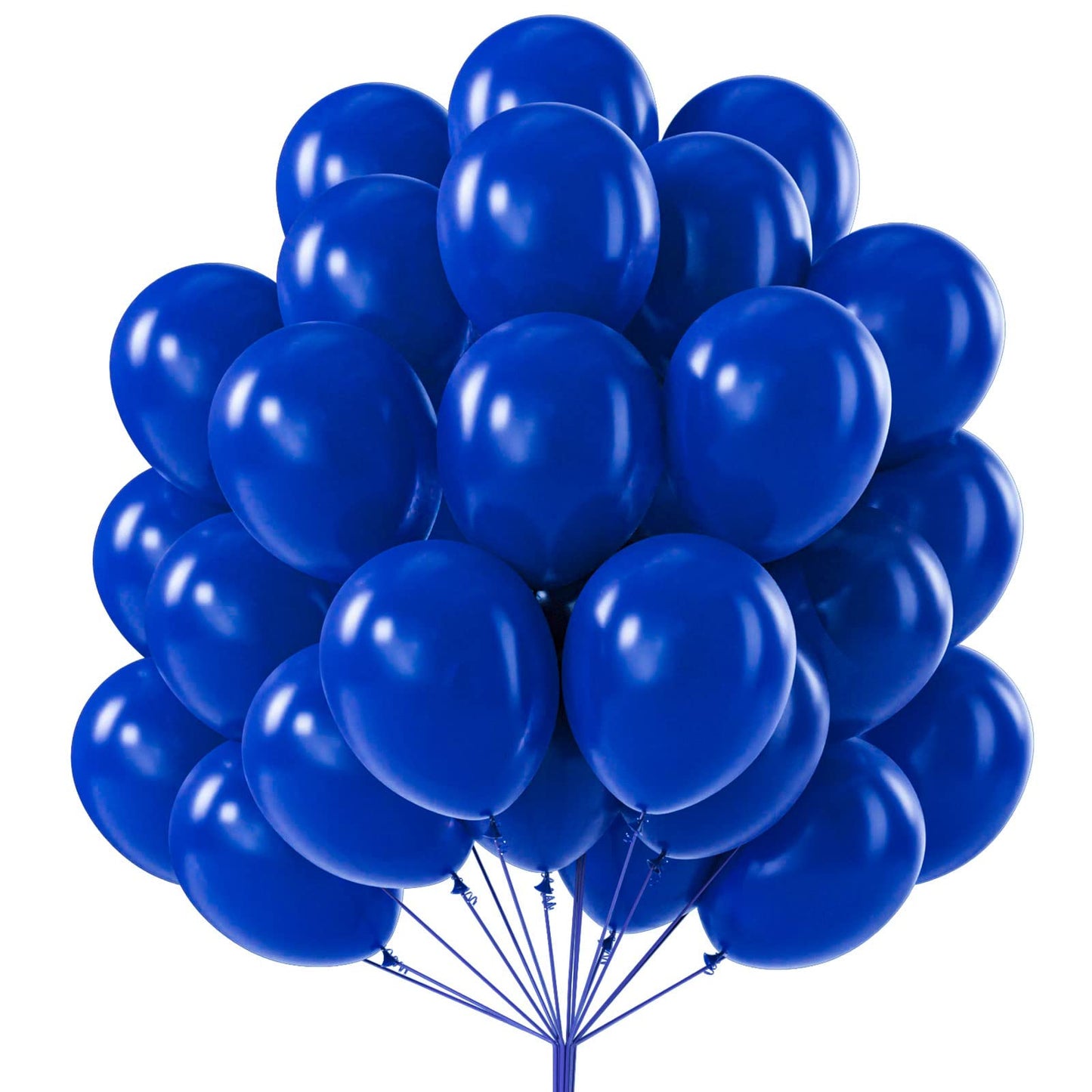 PartyWoo 12 Inch Blue Rubber Balloons - 50 pcs, Dark Blue for Birthday, Wedding, Baby Shower Decorations, Model Y59