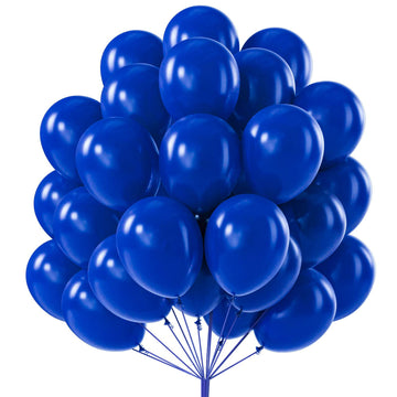 PartyWoo 12 Inch Blue Rubber Balloons - 50 pcs, Dark Blue for Birthday, Wedding, Baby Shower Decorations, Model Y59