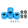 UJEAVETTE Skateboard Wheels with Bearings 60mm Wheels Set of 4 Blue Black Cover
