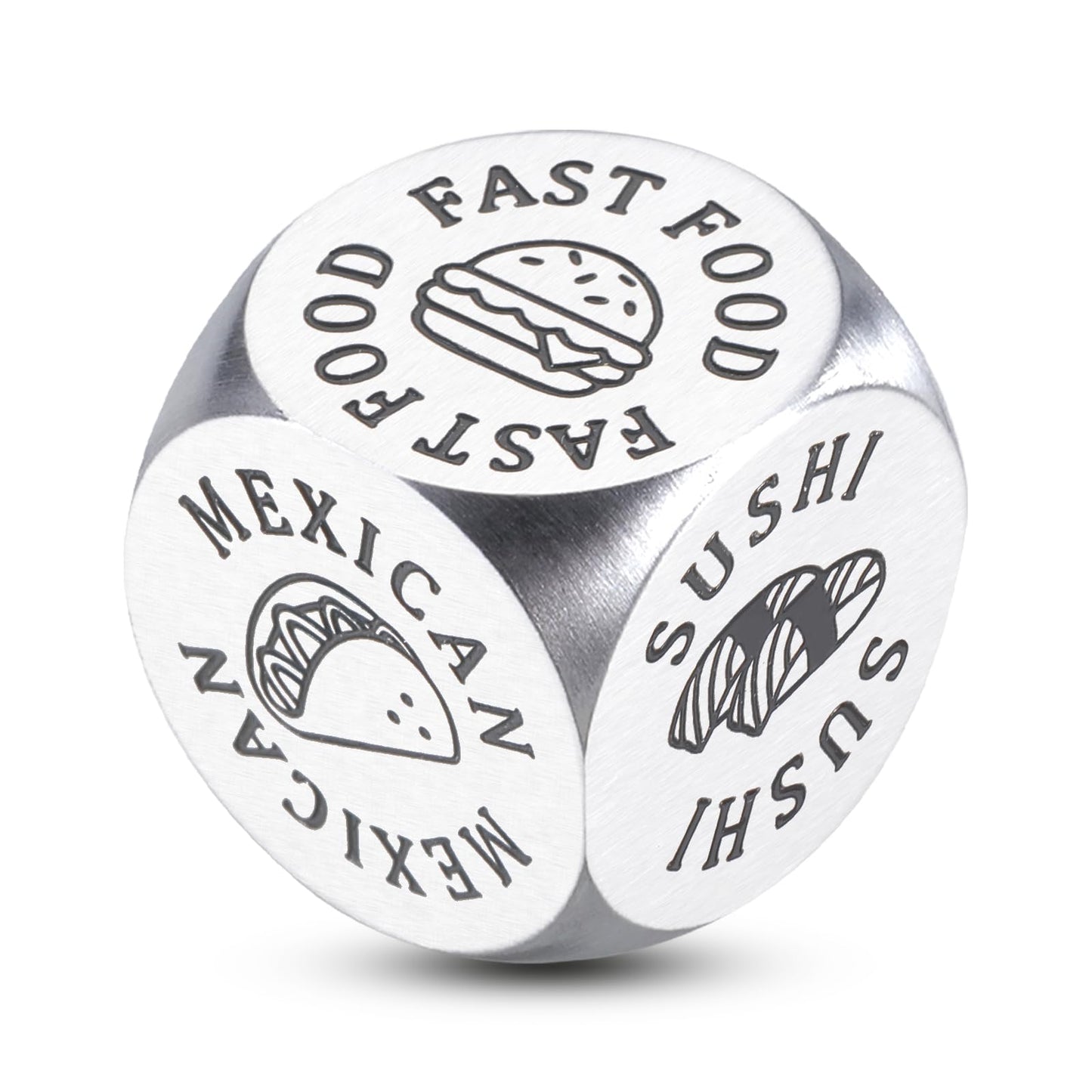 Date Night Gifts for Couples 11th Anniversary Steel Birthday Gifts for Wife Husband Girlfriend Boyfriend Food Decision Dice Chri
