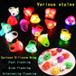 Sofliy 45 Pcs Led Light Up Ring - Colorful Flashing Bumpy Rings Finger Toys Novelty Glow In The Dark Soft Jelly Blinking Rings P