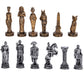 Pacific Giftware Silver Romans Vs Egyptians Chess Set with Glass Board - Classic Decorative Game for Collectors and Enthusiasts