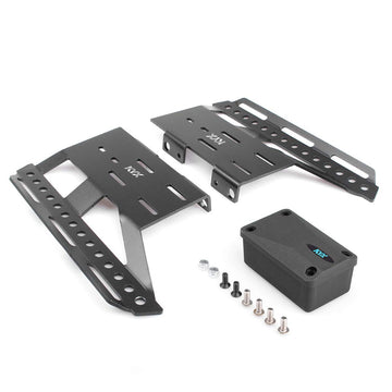 KYX Racing Metal Side Step Running Boards Foot-Plate w/Receiver Box for RC Car Axial SCX10 II 90046 90047 313mm Cherokee Body