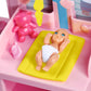 Steffi Love Newborn Baby Room, Pregnant Doll with Baby in The Childrens Room, with Baby Bed, Changing Table, Bath and Accessori