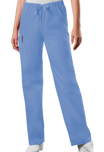 Cherokee Men  Women Scrubs Pant Workwear Originals Drawstring Cargo Plus Size 4100, 2Xl, Ciel