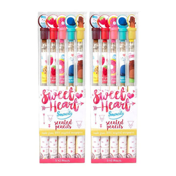Scentco Sweetheart Smencils (2 Pack) - HB #2 Scented Pencils, 5 Count, Stocking Stuffer, Gifts for Kids, School Supplies, Classr