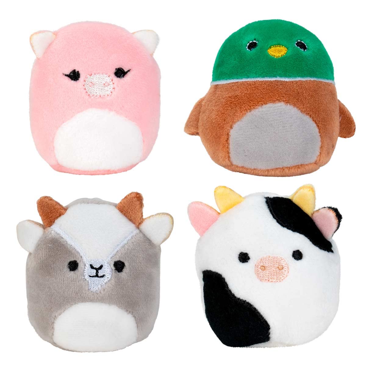 Squishville By Squishmallows Sqm0079, Four 2, Irresistibly Soft Colourful Plush Farm Animals, Mini Squishmallows, Mystery Squad