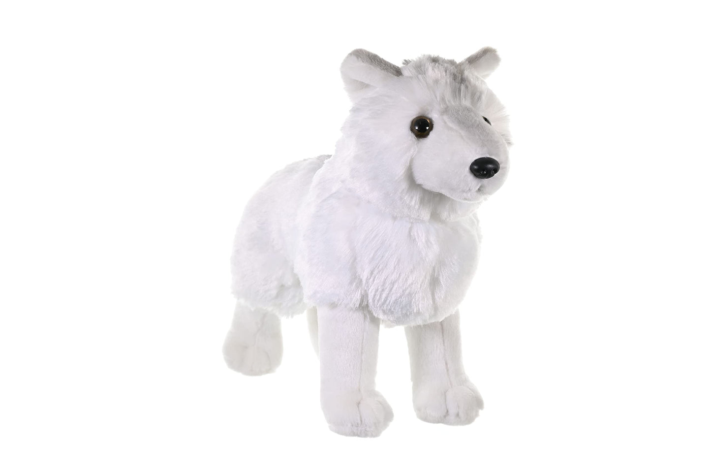 WILD REPUBLIC Arctic Wolf Plush Stuffed Animal, 12" Cuddlekins, Multi Polyester Toy for Kids