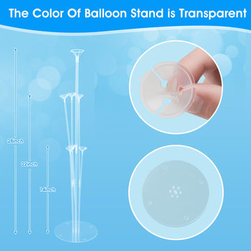 Balloon Stand Kit 4 Sets Balloon Arch Stand With Base And Balloon Sticks For Table Graduation Wedding Birthday Baby Shower Gende