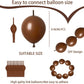 Adido Eva Link Balloons Brown 6 Inch Latex Quick Linkale Balloon 80 Pcs For Birthday, Halloween, Christmas, Party Festival Decor