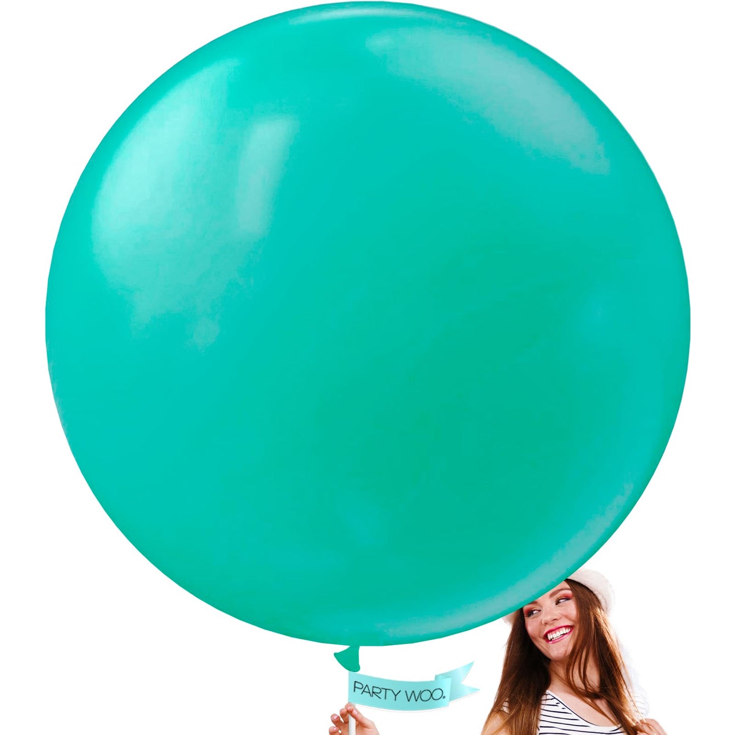 Partywoo Teal Large Balloons, 4 Pcs 36 Inch Balloons, Teal Blue Big Balloons, Turquoise Giant Balloons, Jumbo Balloons For Birthday Decorations, Baby Shower Decorations, Wedding Decorations, Teal-Y69