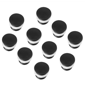 Walfront 10Pcs 28Mm Screw In Type Black Push Button Cover For Game