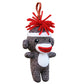 Plushland Christmas Stuffed Animal Toys Cute Soft Sockiez Sock Monkey Christmas Tree Decoration- Lovely Gift Xmas Ornament Party Favor 4 Inch (Sockiez)