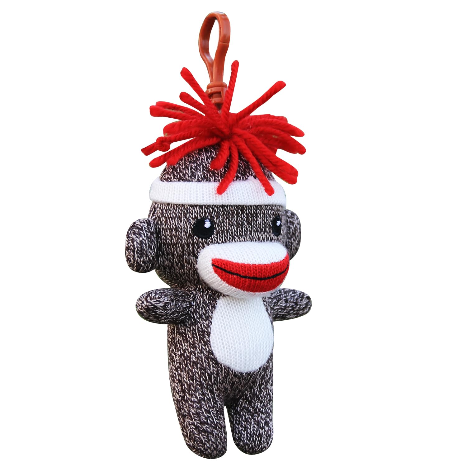 Plushland Christmas Stuffed Animal Toys Cute Soft Sockiez Sock Monkey Christmas Tree Decoration- Lovely Gift Xmas Ornament Party Favor 4 Inch (Sockiez)