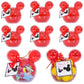 Fozi Cozi, 8 Pack Cartoon Mouse Birthday Party Supplies Girl-Mouse Party Favors,Ice Cream Bowls Containers,Candy Box, Red