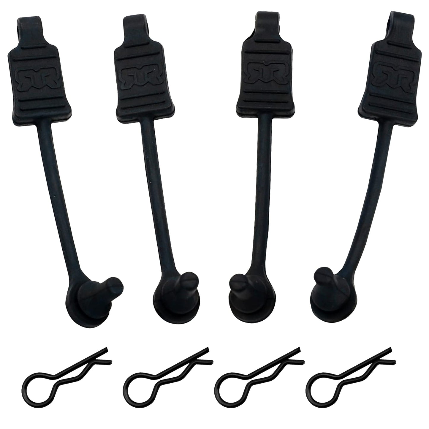4Pack Rubber Body Clip Retainer Pull Tabs#AR390165 Compatible with Arrma 3S 4S Mega550 Vorteks Senton Granite Big Rock Typhon Ou