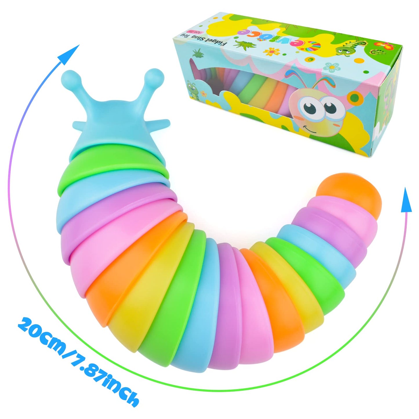 Cevioce Sensory Slug Fidget Toys,Fidget Slug Toys For Adults & Kids Party Favors,1 Pc Cute Autism Sensory Toys For Autistic Chil