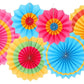 Atpata Funky Paper Fans for Party Wall Decor and Backdrop (Set of 6 Pcs.) (Festive)