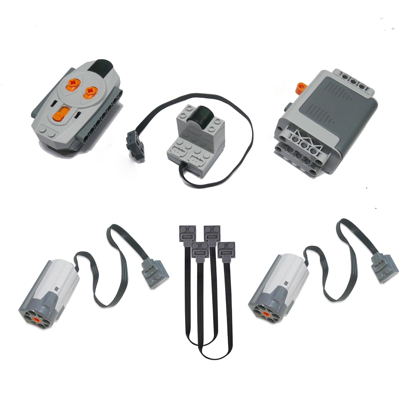 7-In-1 Motor Kit Compatible With Lego Technic - Science And Technology Power Function Kit With Motor Remote Receiver Battery Box