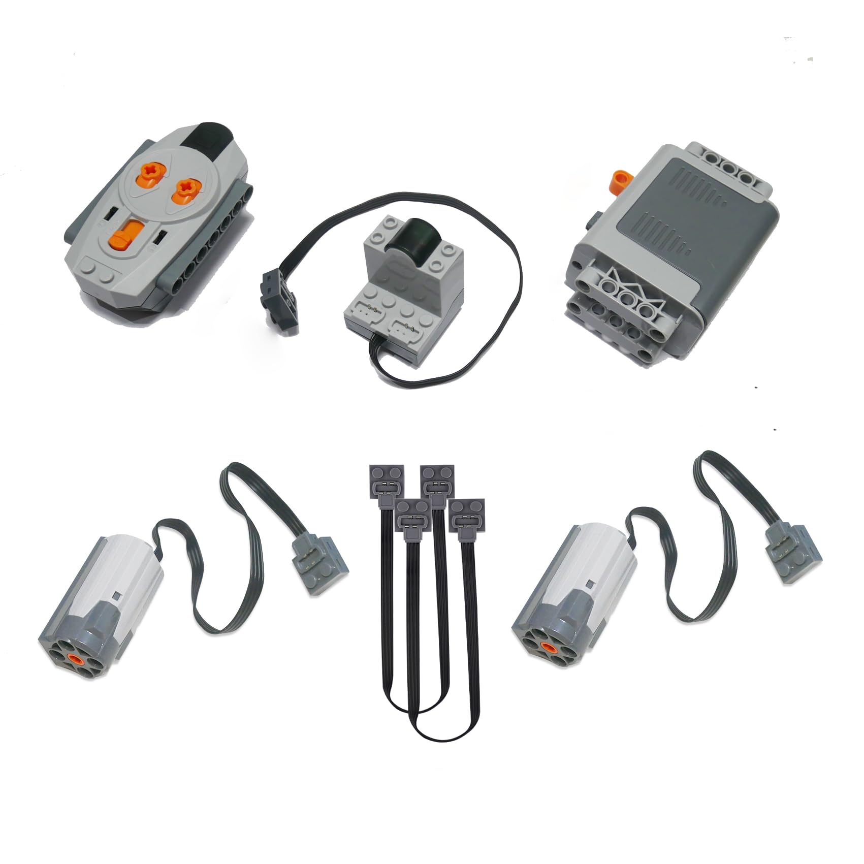 7-In-1 Motor Kit Compatible With Lego Technic - Science And Technology Power Function Kit With Motor Remote Receiver Battery Box