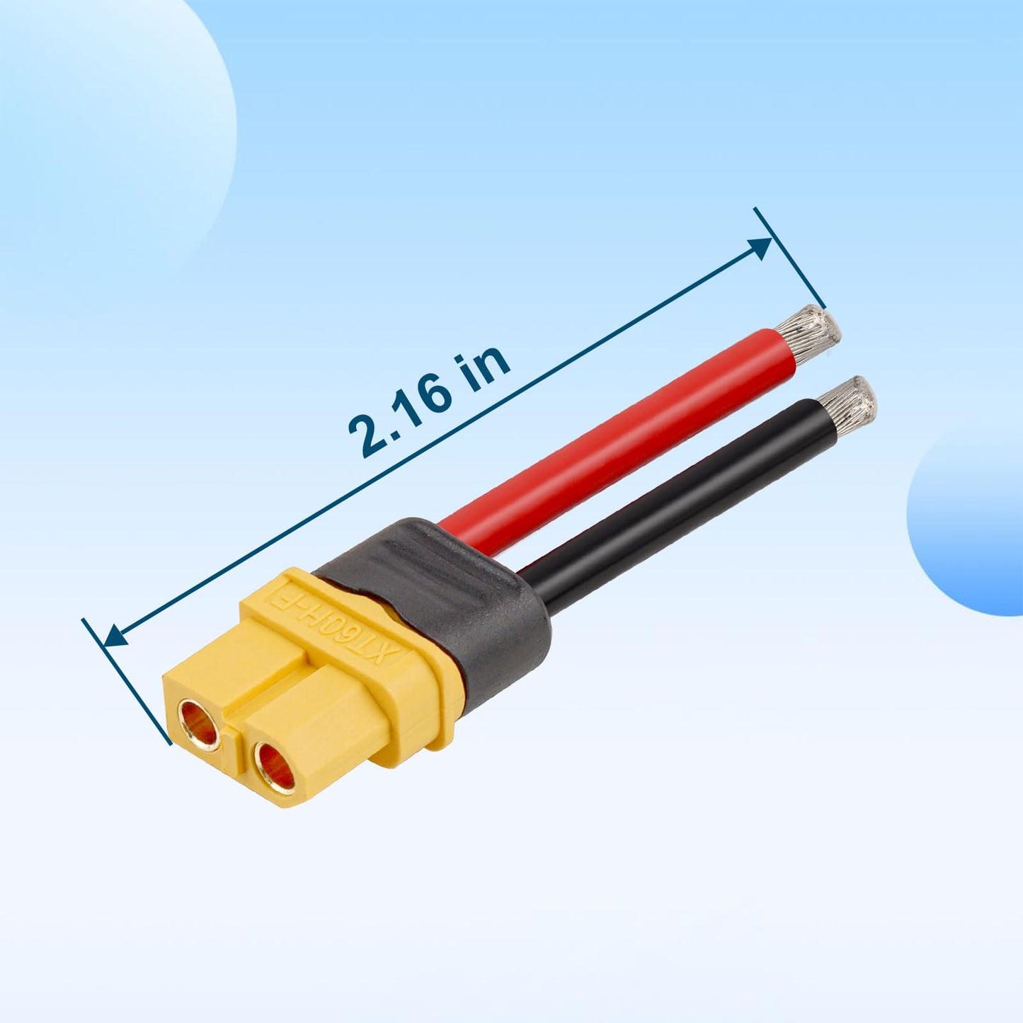 MOOKEERF 3 Pairs XT60 Plug Female and Male Connector with 55mm 12AWG Silicon Wire for RC Lipo Battery FPV Racing Drone