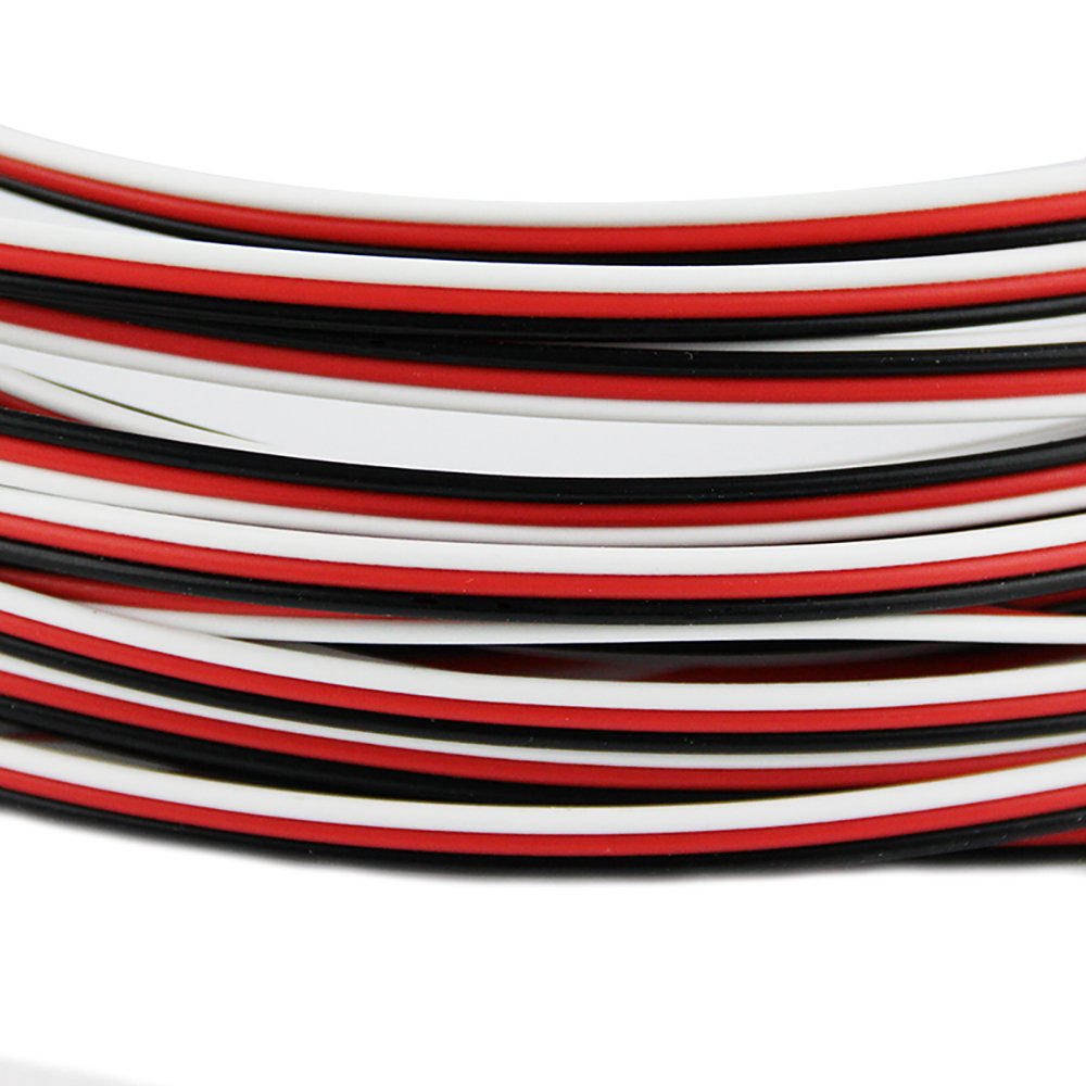 OliYin 50 feet 26AWG Servo Cable 3p Line for Futaba JR RC Servo Hobby Model Aircraft Model Wiring 30 corex0.08mm