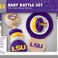 Babyfanatic Wood Rattle 2 Pack - Ncaa Lsu Tigers - Officially Licensed Baby Toy Set