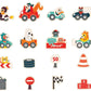 Janod - 24 Bolid Wooden Magnet - Magnetic Educational Game - Magnetic Whiteboard Accessories - from 24 Months, J09641