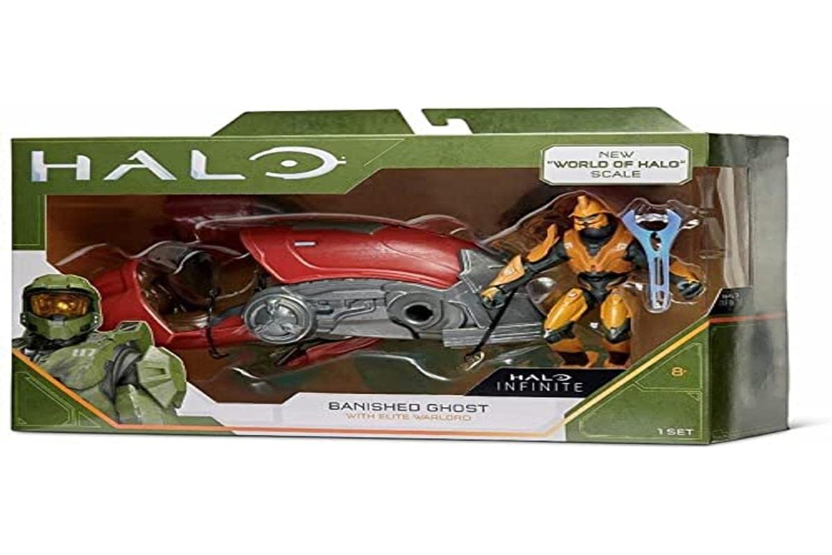 Halo 4 World of Halo  Figure and Vehicle - Banished Ghost with advanced Warlord