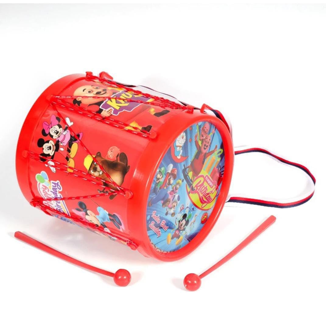 Kids Musical Drum Toy With Sticks & Belt